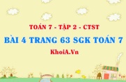 Bài 4 trang 63 SGK Toán 7 tập 2 Chân trời sáng tạo
